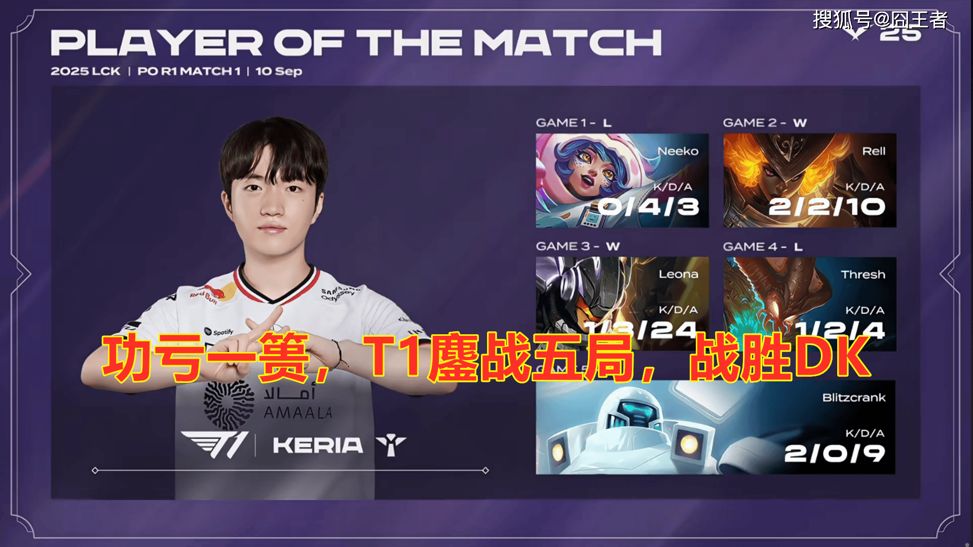 LCK季后賽(sài)：功亏一(yī)篑，T1鏖战五(wǔ)局，战胜DK，许秀白忙活了
